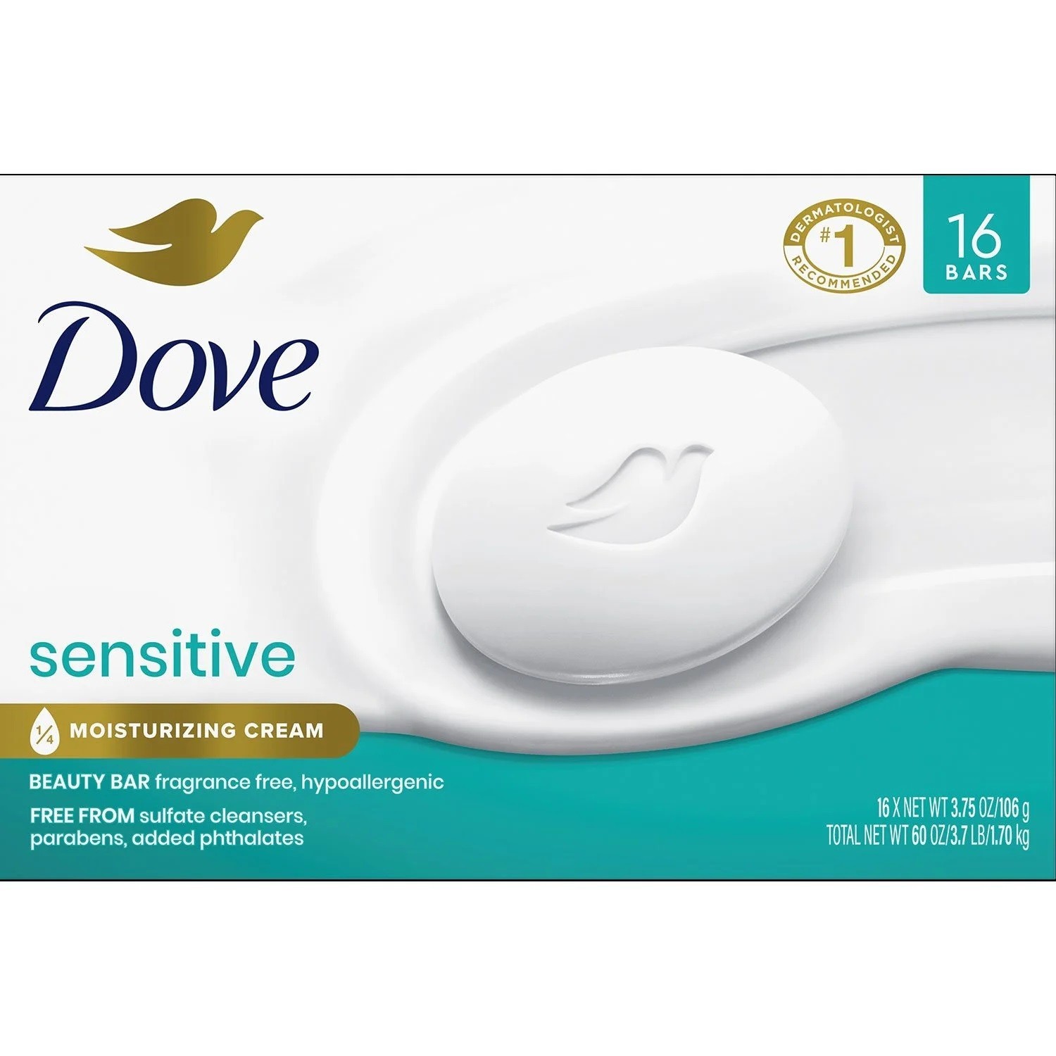 Dove Beauty Bar Soap, 3.75 oz., 16/32 ct. – Choose Your Scent and Count.
