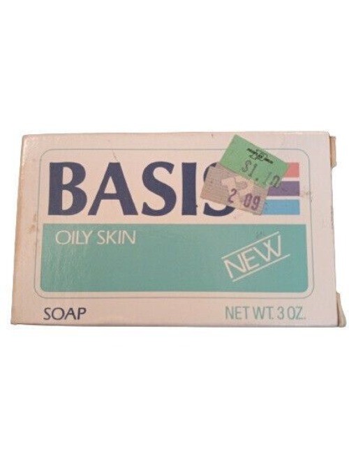 Basis Oily Skin Bar Soap 3 Oz For Deep Cleansing & Fresh Skin NEW Vintage 1994
