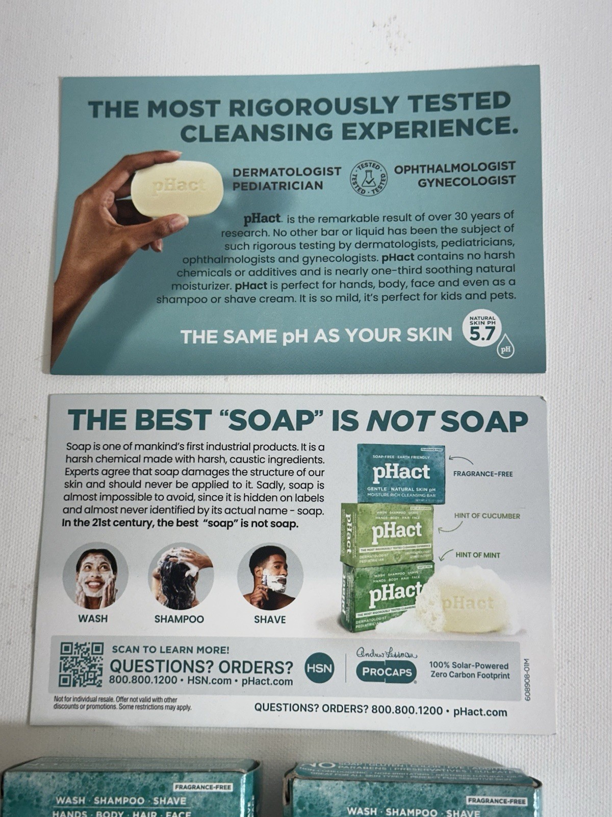 pHact Soap Free Moisturizing Cleansing Bar Lot Of 2