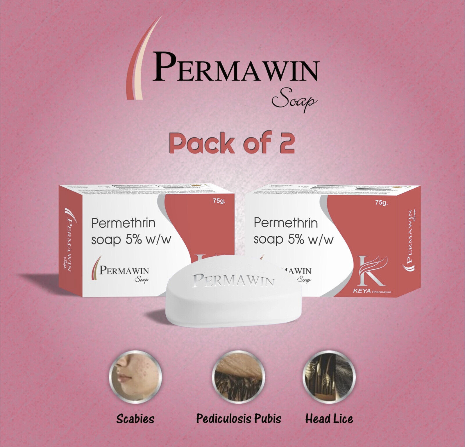 Permawin Permethrin 5% w/w Germ Protection Soap For All Skin Type (Unisex P-2