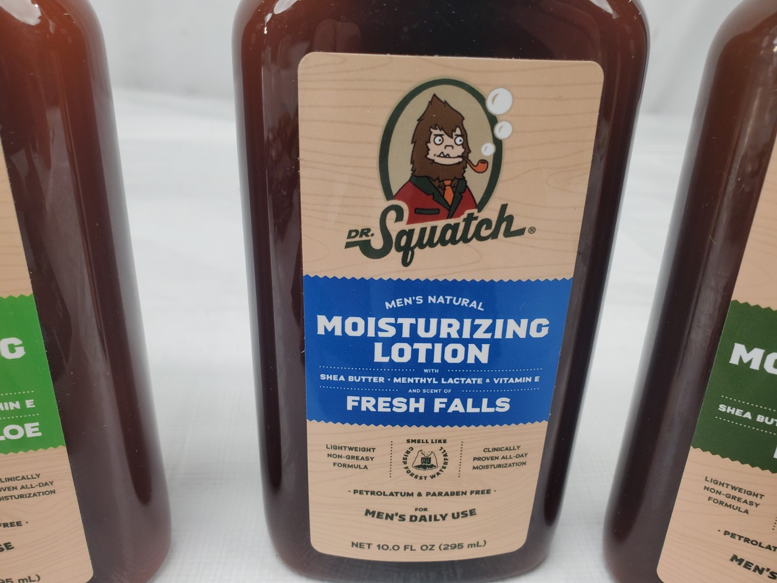 Dr Squatch Moisturizing Lotion -3 Pack New- Pine Tar Cool Fresh Aloe Falls