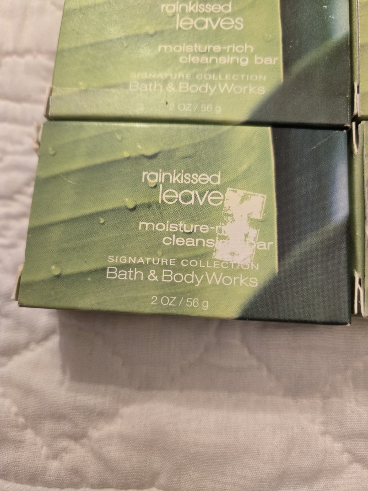 Bath and Body Works Travel Size Rainkissed Leaves Moisturizing Bar Soap 14 Bars