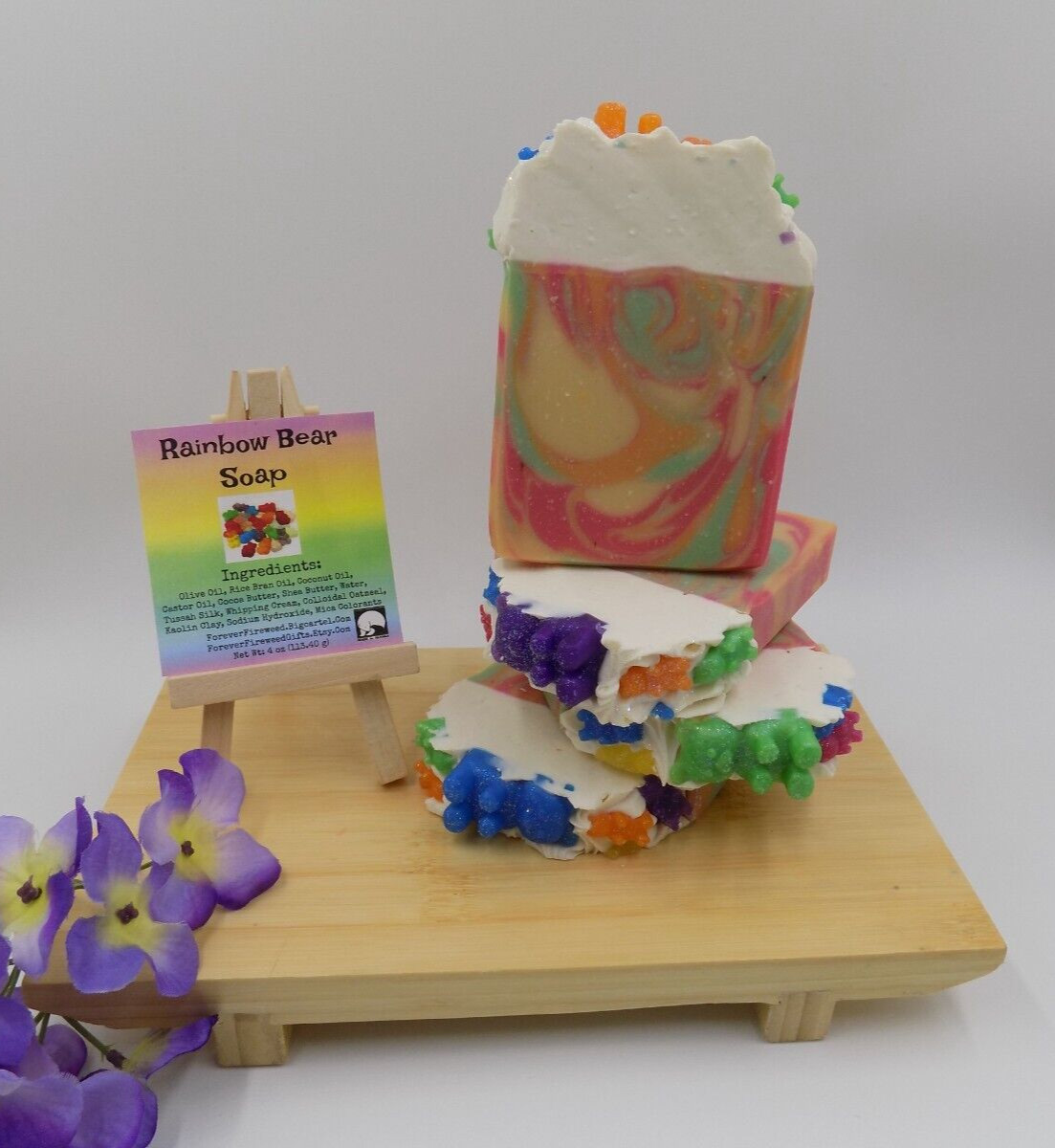 Gummy Rainbow Bear Bar Soap