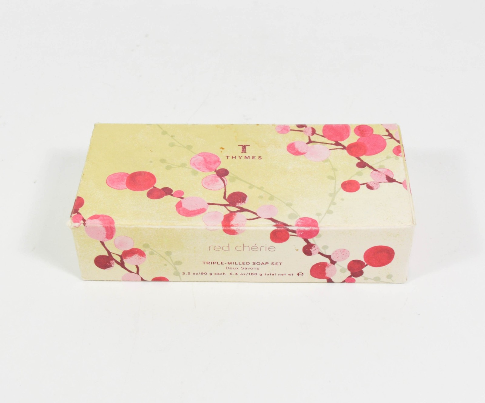 Vintage Thymes Triple Milled Bar Soap Set Red Cherie Cherry 3.2 oz. each