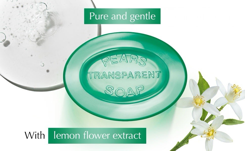 Pears Pure & Gentle with Lemon Flower Extracts Bar Soap |12 Pack| Free Shipping