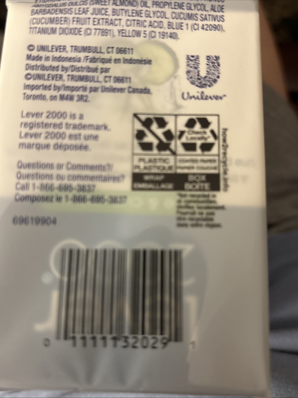 Lever 2000 Aloe & Cucumber Soap Bar ~ 8 Bars @ 3.75 oz Each