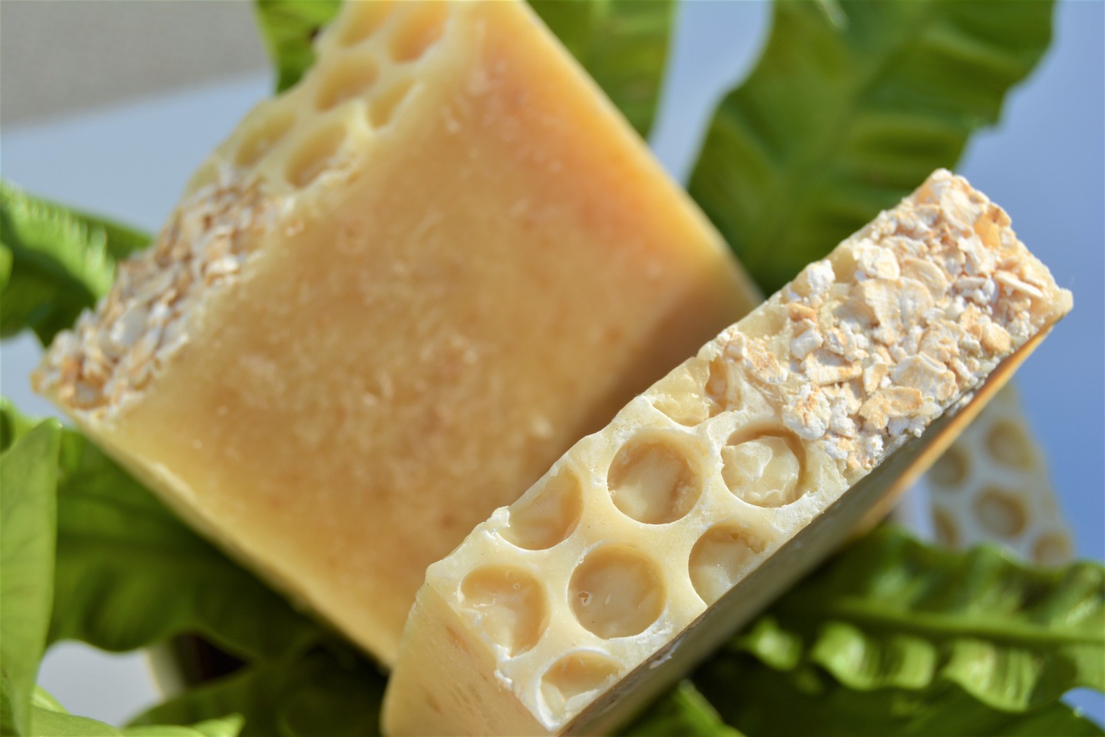 Honey & Oat Bar Soap for Hands & Body – Handmade – Unscented for Sensitive Skin