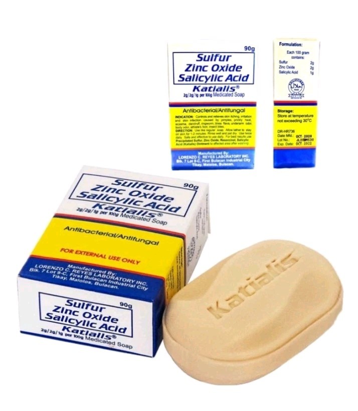KATIALIS SOAP Pack of 3!! Sulfur Zinc Oxide Salicylic Acid Anti Fungal Anti NIB