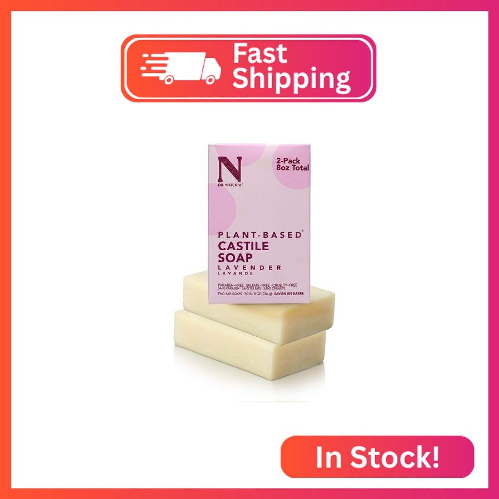 Dr. Natural Castile Bar Soap – Multipurpose Soap Bar with Anti-Acne Properties –