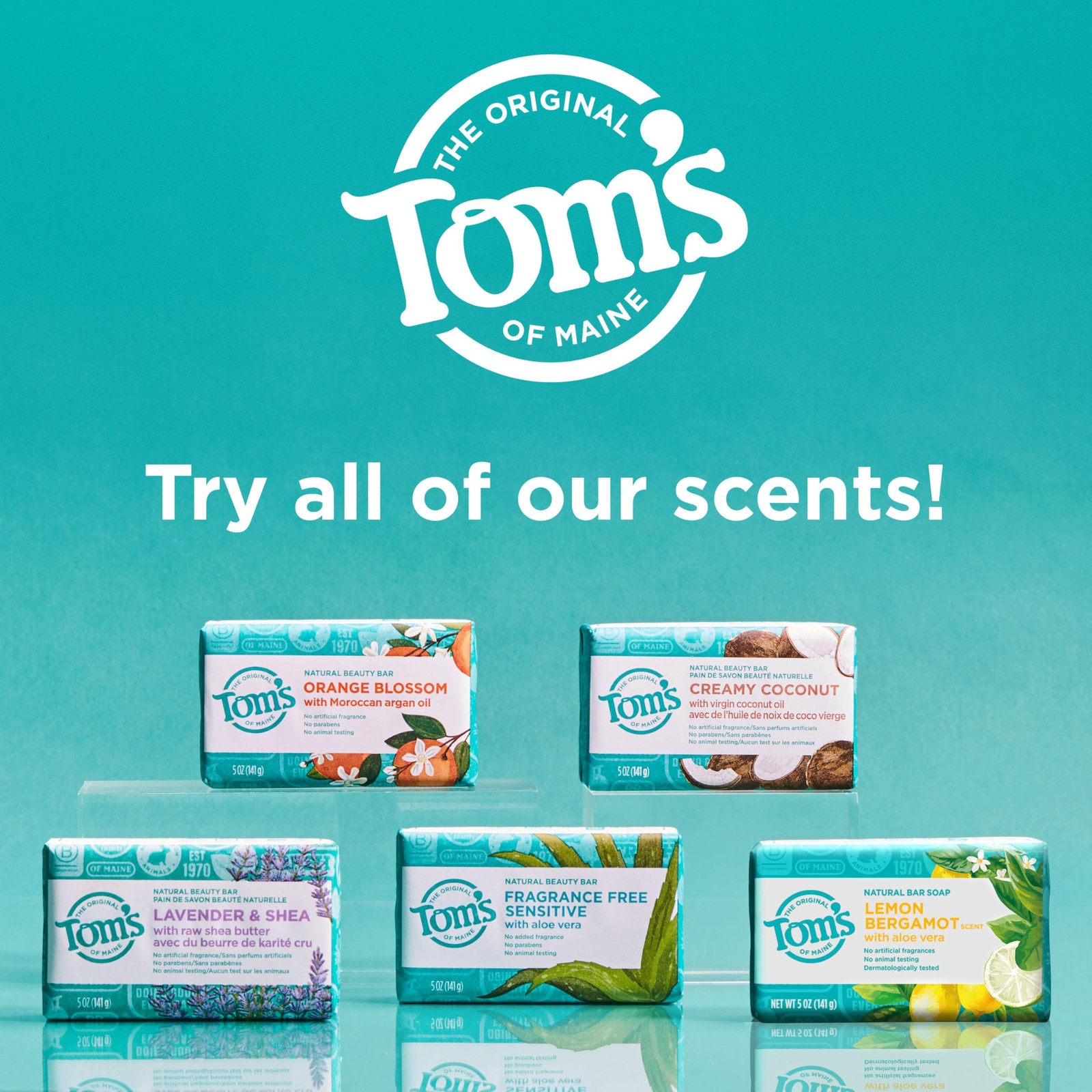 Tom’s of Maine Natural Bar Soap Variety Pack, Lavender & Shea, Creamy Coconut…