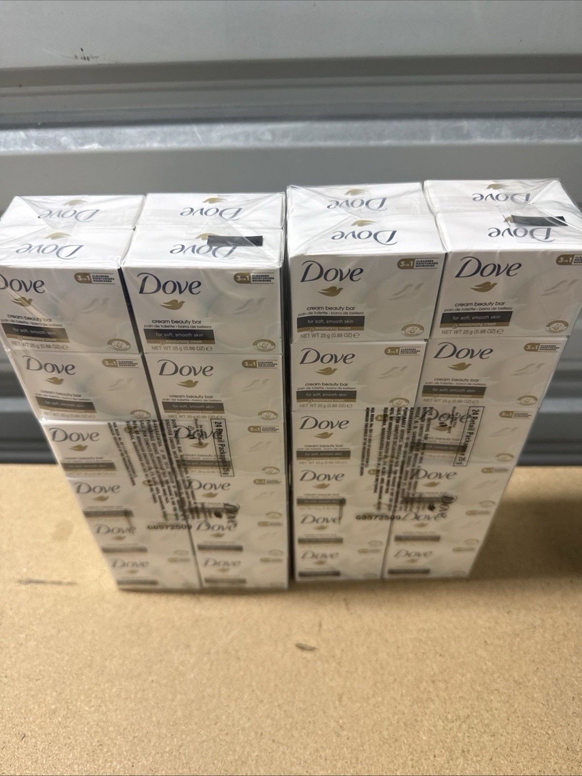(48) Dove Cream Beauty Bar Travel Size 0.88 oz each, 25g Travel, Hotel