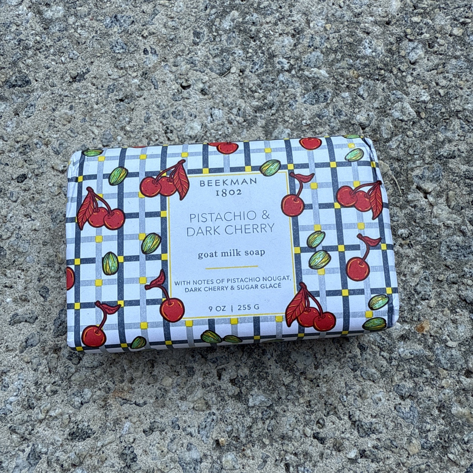 BEEKMAN 1802 “PISTACHIO & DARK CHERRY” 9 oz. Bar Soap (NEW & SEALED)