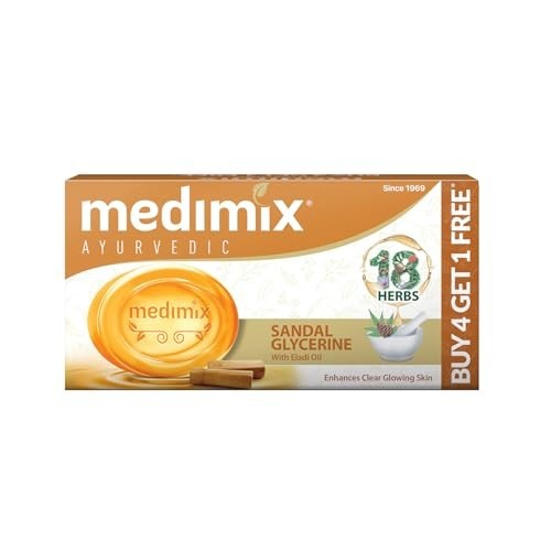 Medimix Ayurvedic Sandal Soap 125g Moisturizing Herbal Bath Bar 5Pc Pack