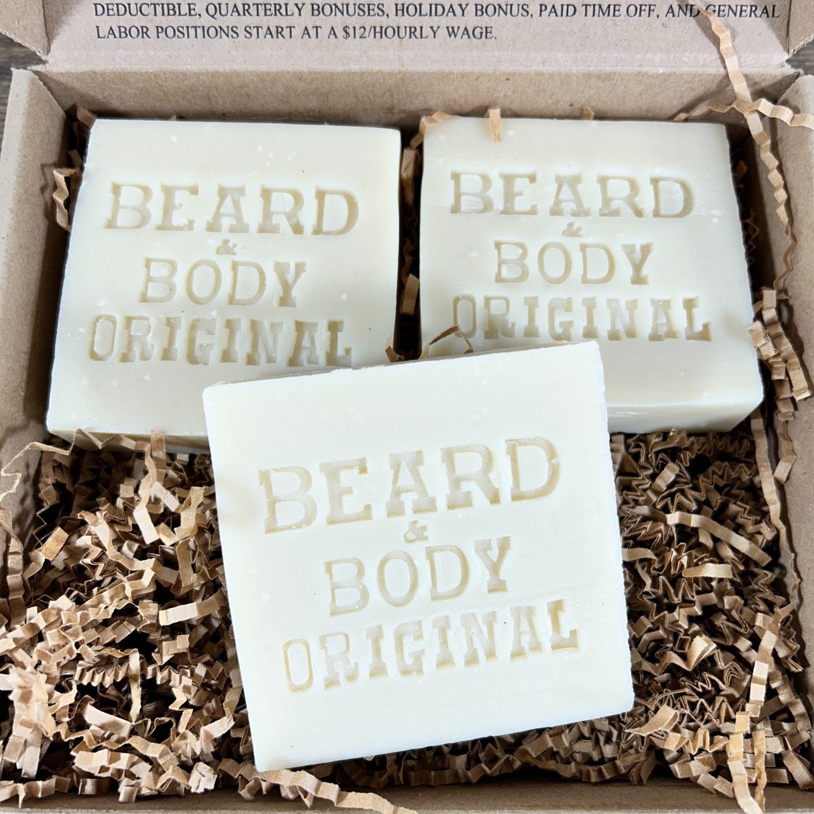 Original Beard and Body Soap by Honest Amish 18 oz TOTAL – SET of 3 6 oz Bars