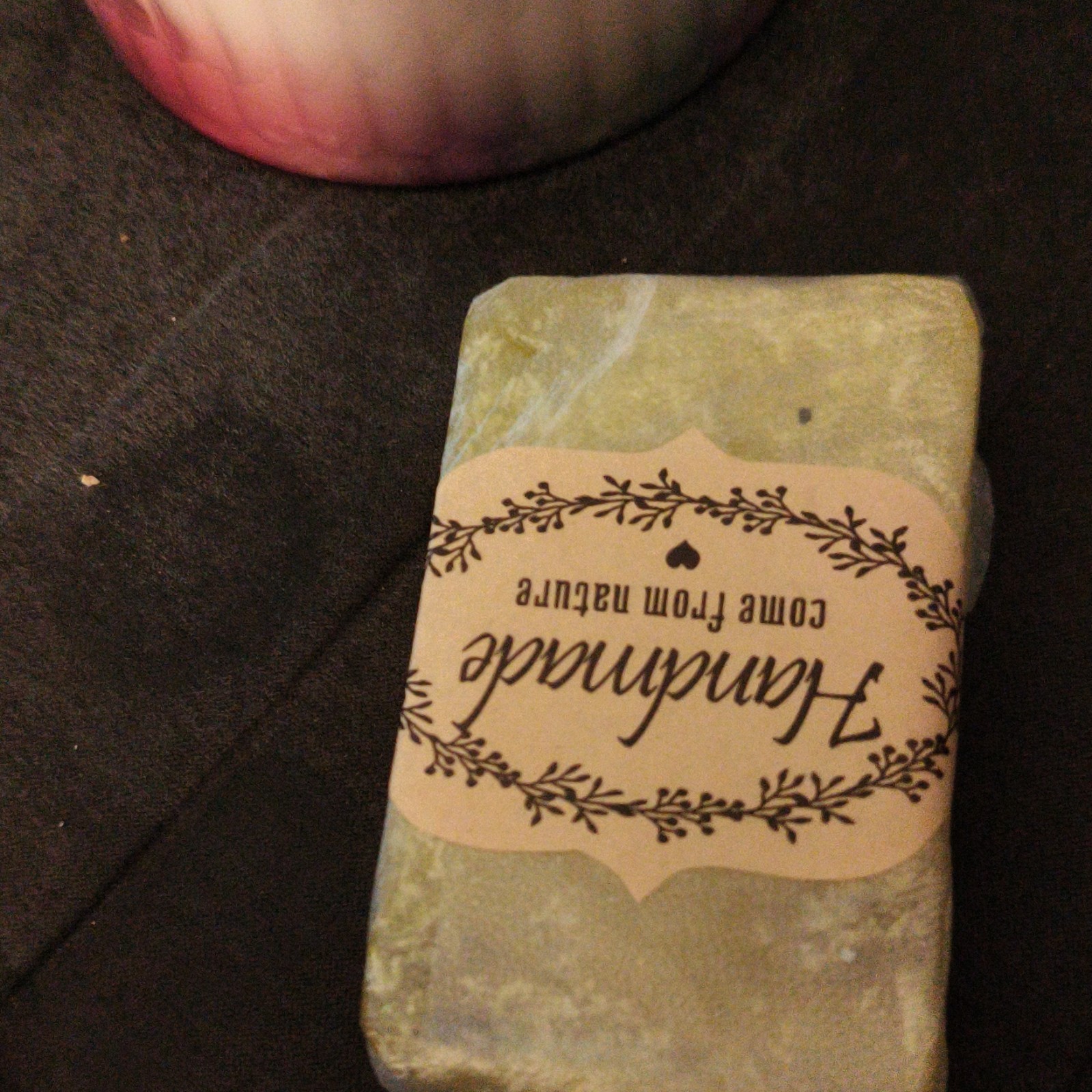 Handmade Green Rectangular Floral Body Bar Soap for Women & Men Hands Body