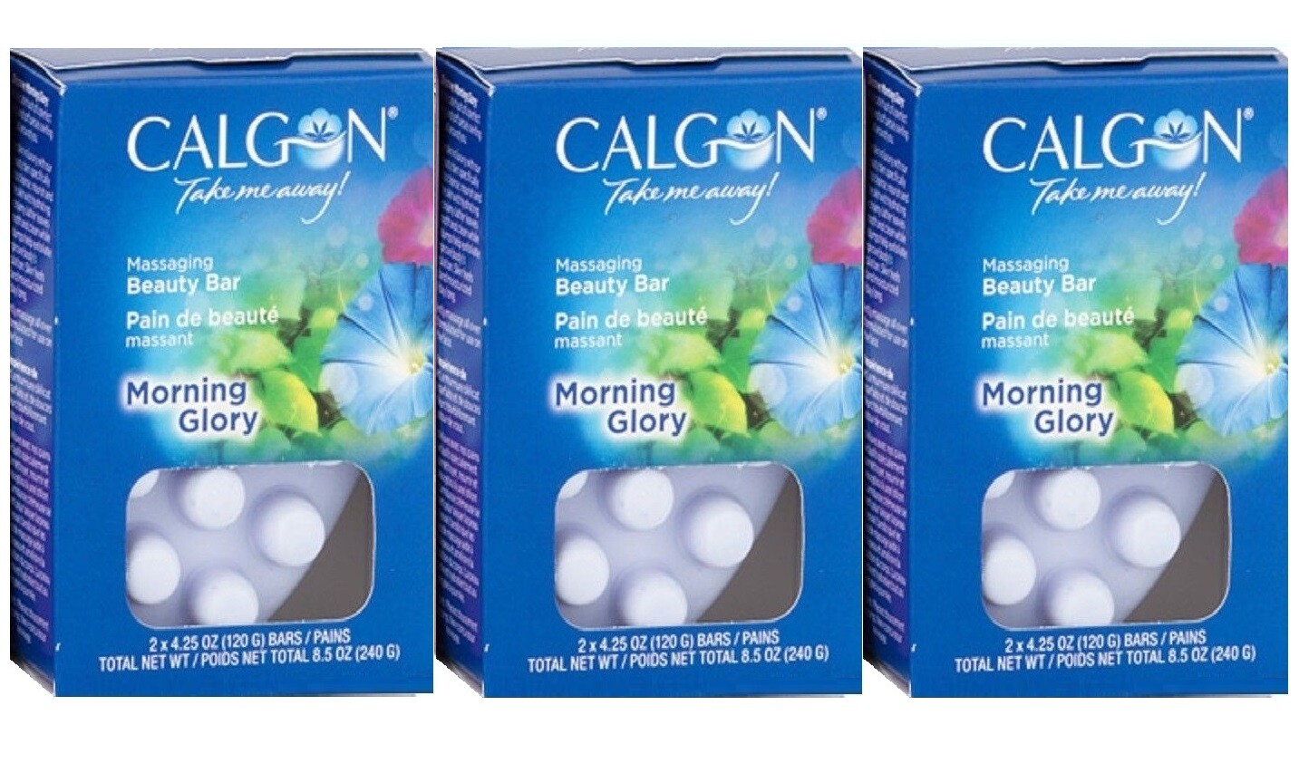 3 CALGON MASSAGING BAR SOAP HAWAIIAN ENGLISH GARDEN TAHITIAN ORCHID BUYER CHOICE