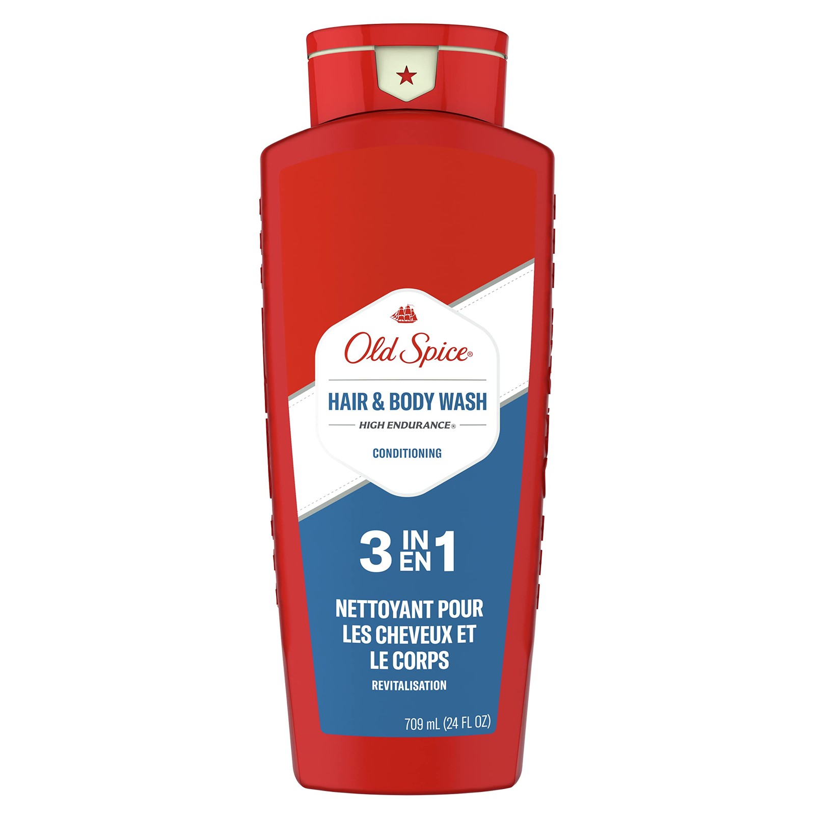Old Spice Refreshing 2-in-1 Hair & Body Wash 24 Fl Oz (Pack of 1), Blue