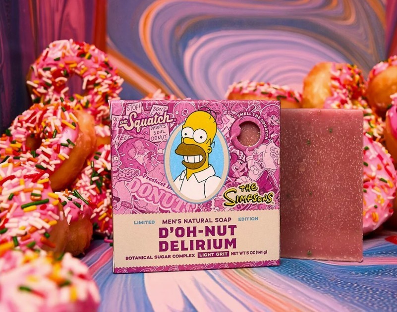 Dr. Squatch Limited Ed. Bar Soap Simpsons D’Oh-Nut Delirium Light Grit 5oz
