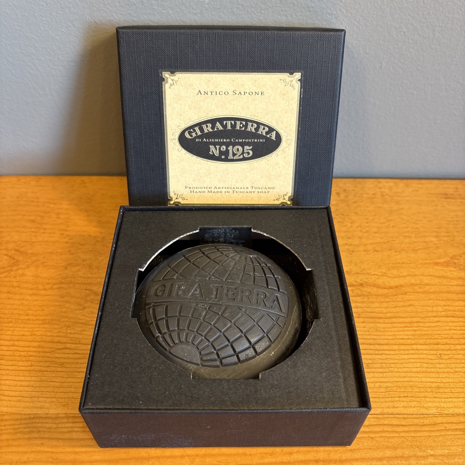Alighiero Campostrini Giraterra Black Luxury Soap No. 125 Gift Boxed 220g Italy