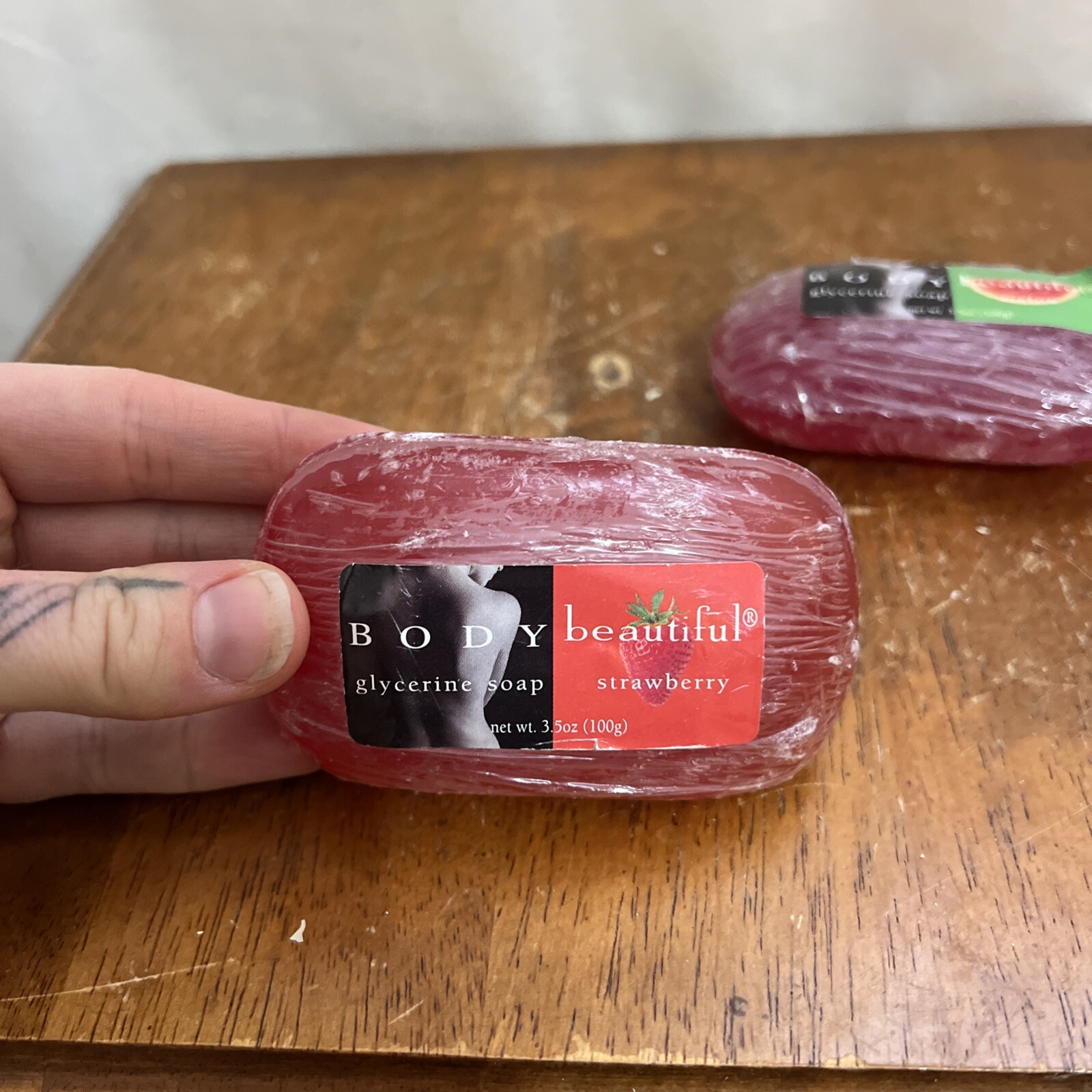BODY Beautiful Glycerine Bar Soap All Skin Type Strawberry Watermelon 3.5 oz