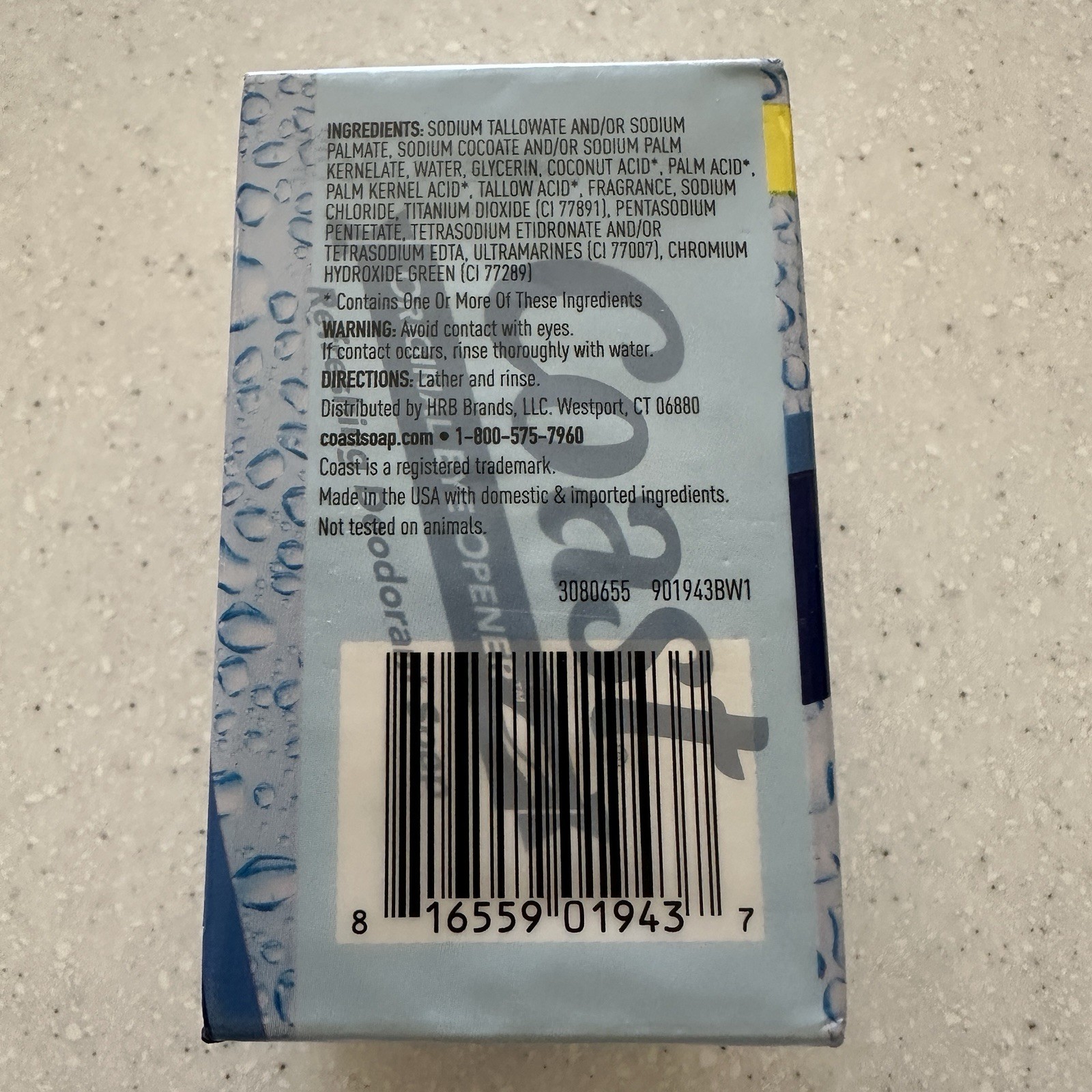 Coast Deodorant Soap Bar Fresh Scent Pack of 2 Original Eye Opener 4.12 oz Each