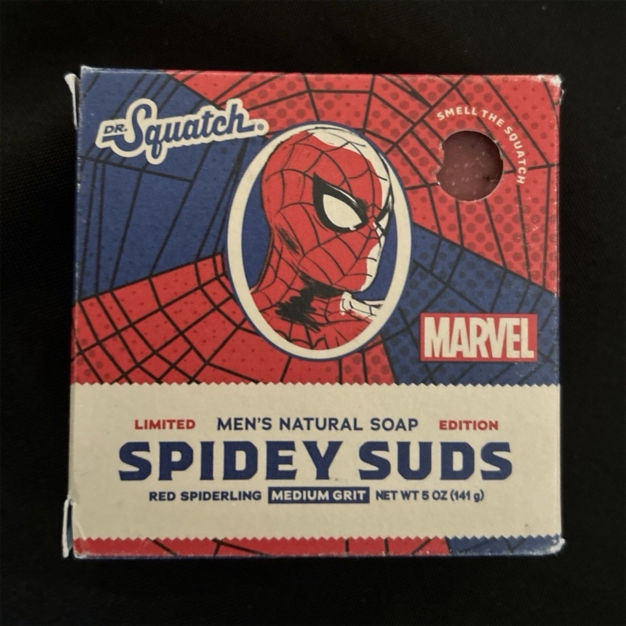 DR. Squatch Marvel Spidey Suds Men’s Soap 5 oz New