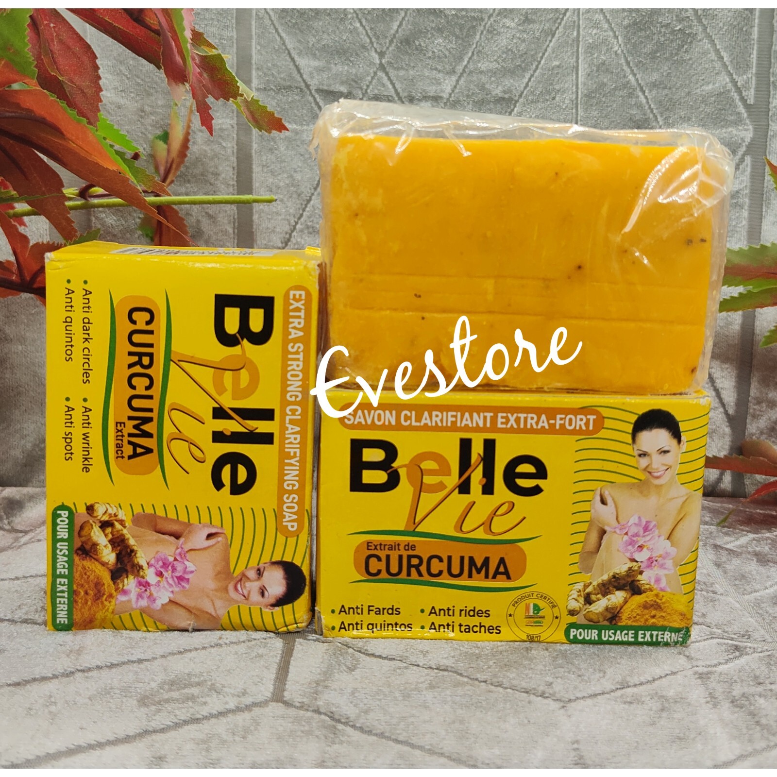 Belle Vie Rich Turmeric Soap. Curcuma Extract 225g Jar. X 1