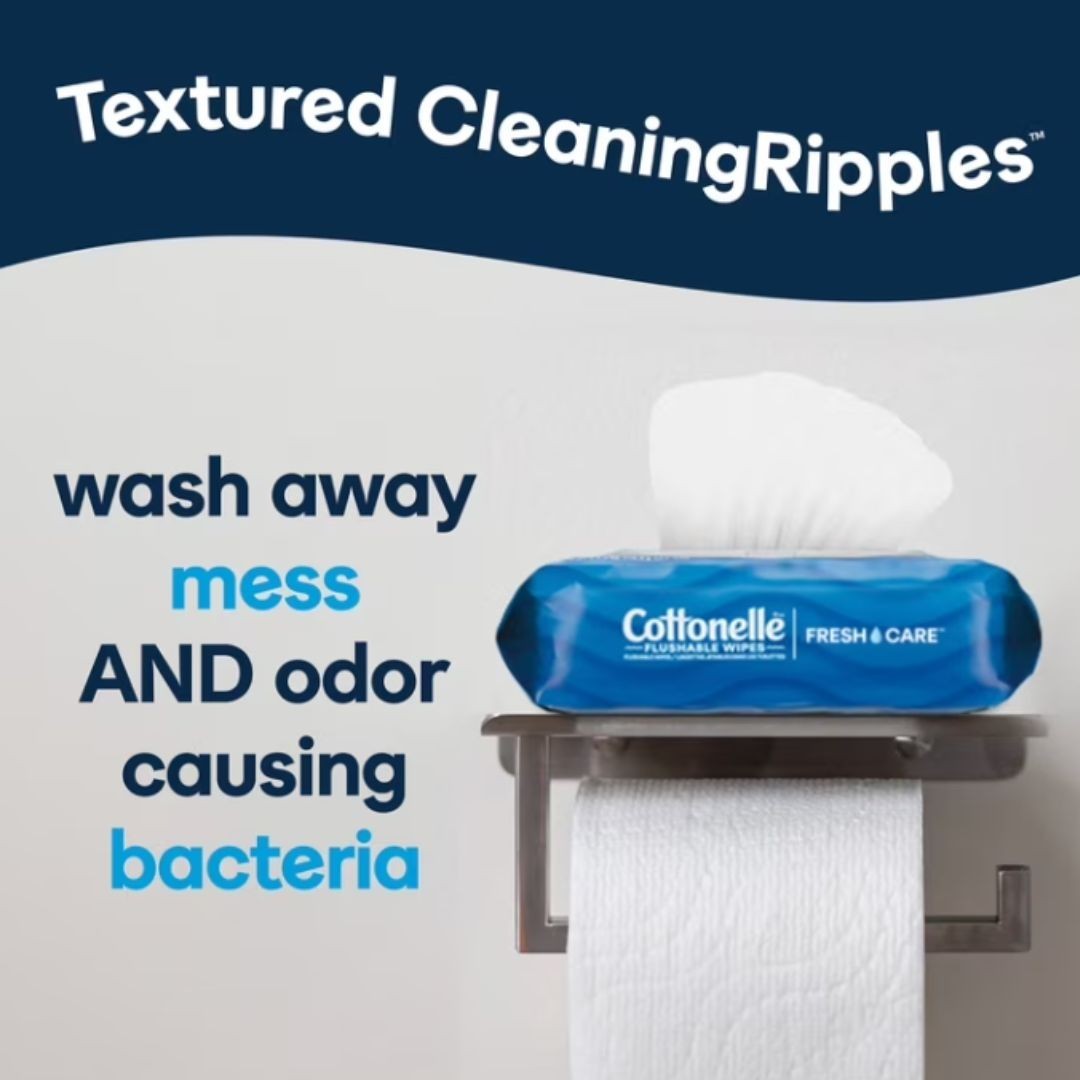 Cottonelle Fresh Care Flushable Wet Wipes, 10 Flip-Top Packs