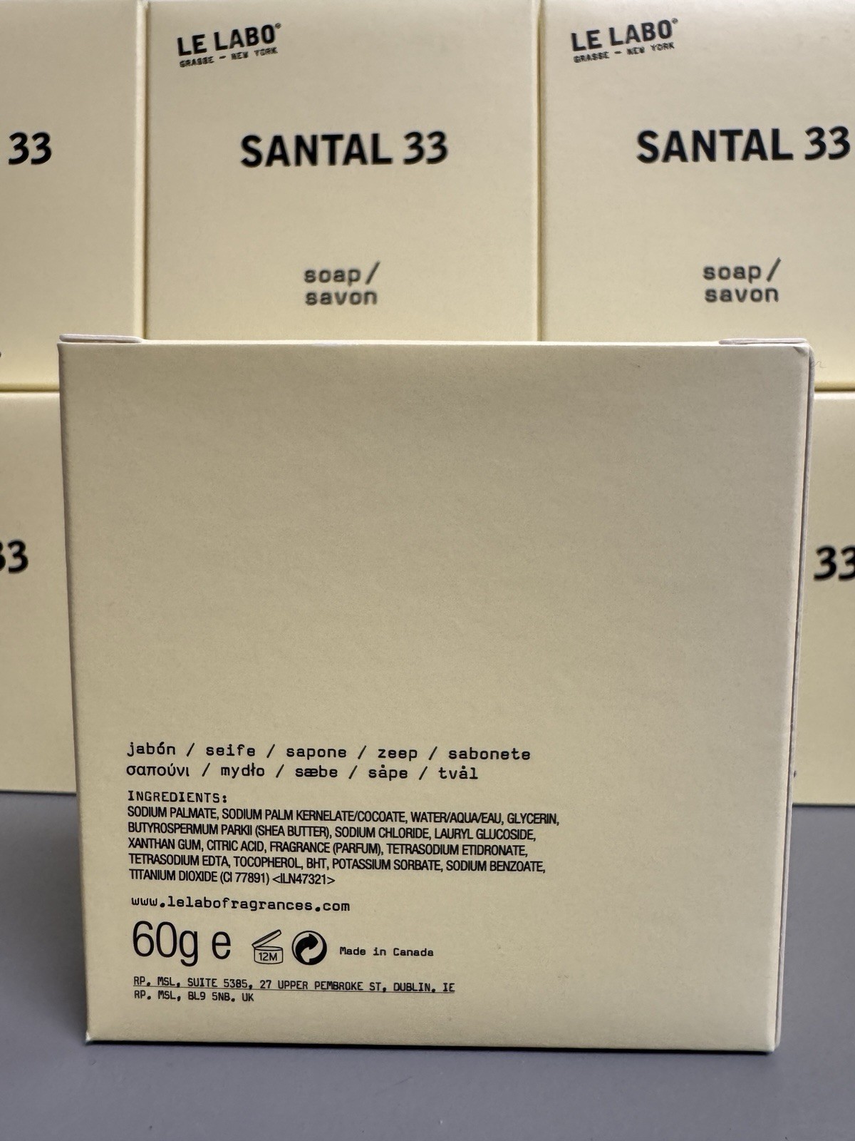 8 PACK Le Labo Santal 33 Bar Soap 2oz 60g Individually Boxed