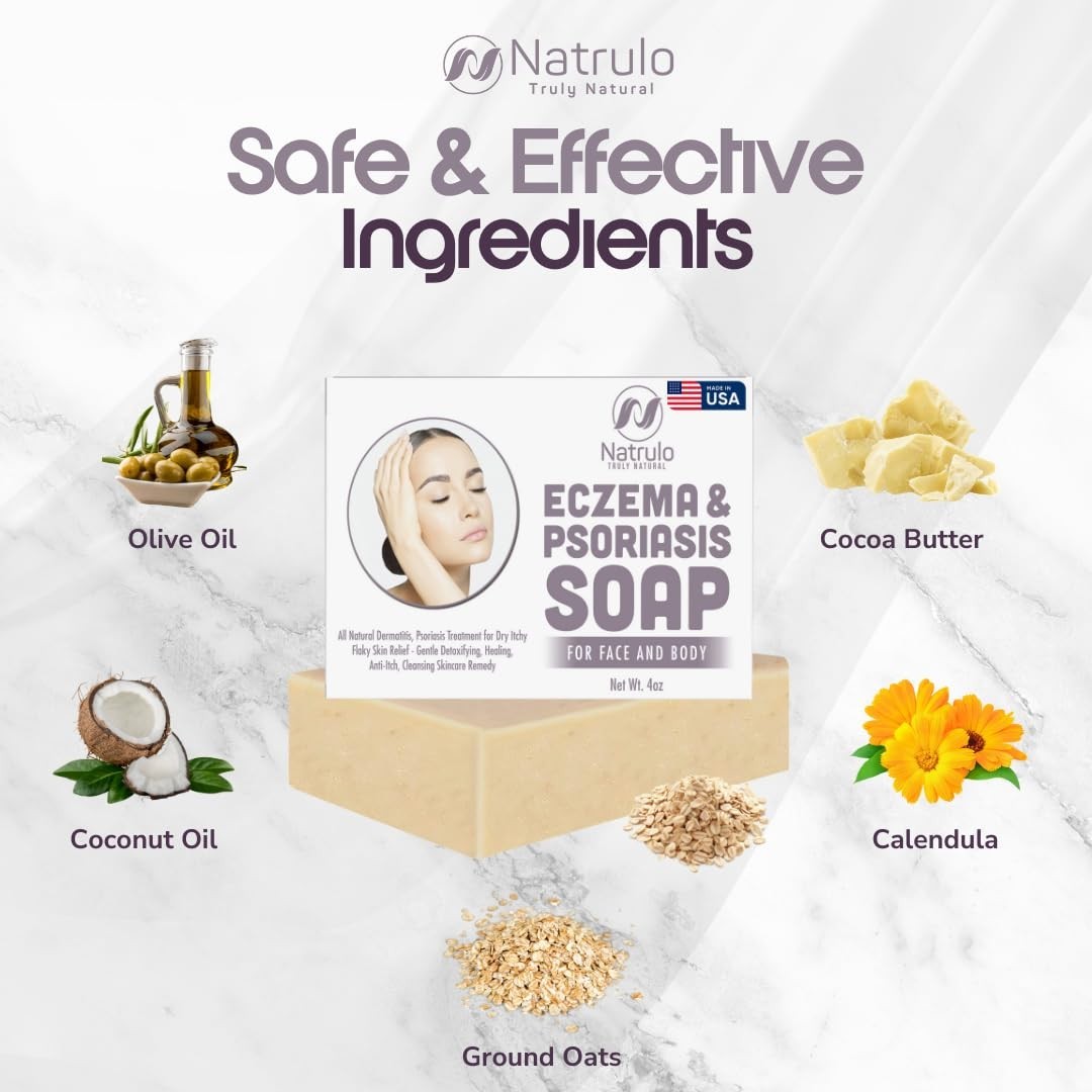 Eczema Soap Bar for Face and Body – All Natural Dermatitis, Psoriasis Treatment