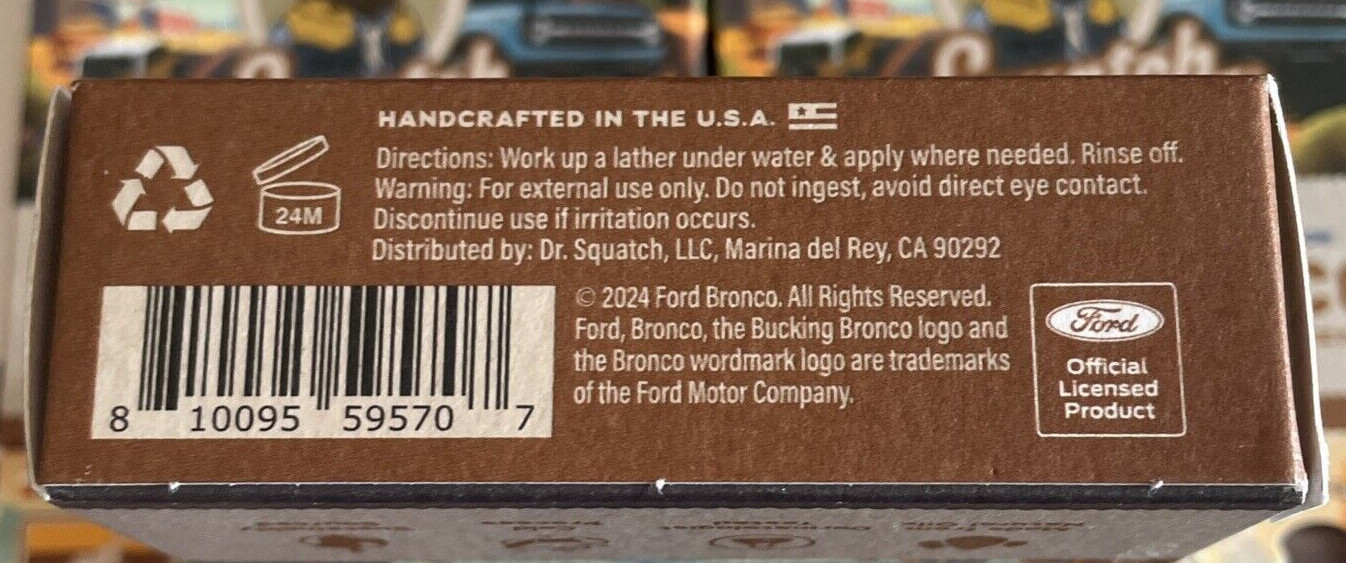 6 Dr. Squatch Natural Soap Bronco Bricc Heavy Grit 5 oz ea