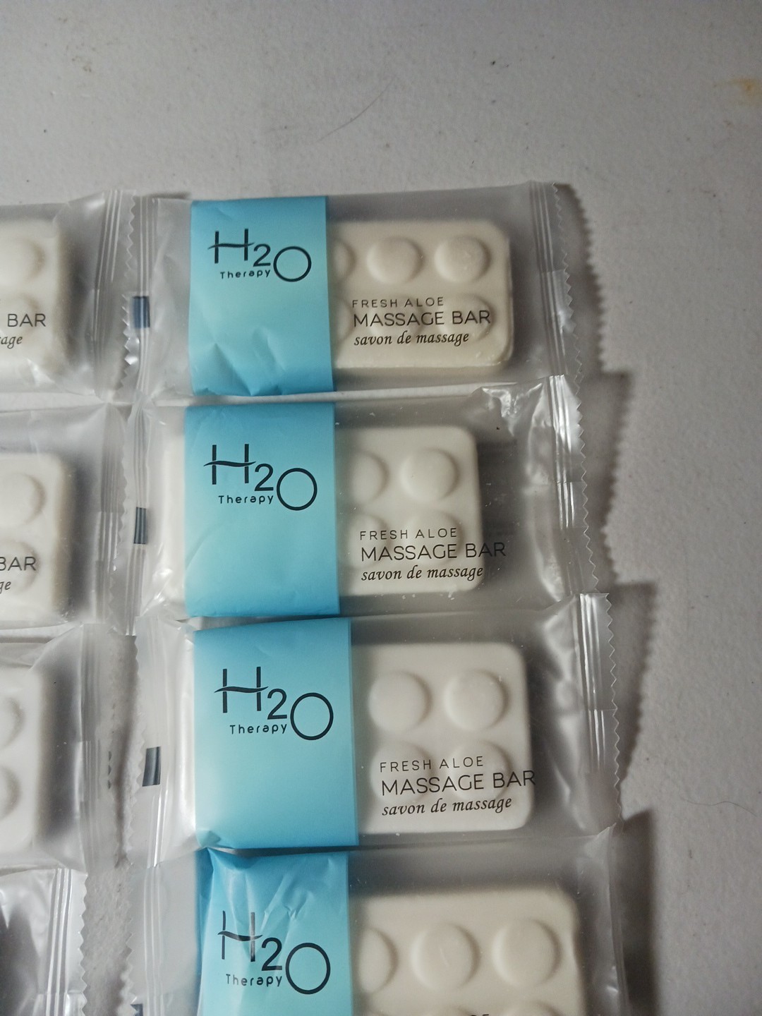 Lot of 16 H20 Therapy Fresh Aloe Massage Bar Soap Travel Size 1.1 oz