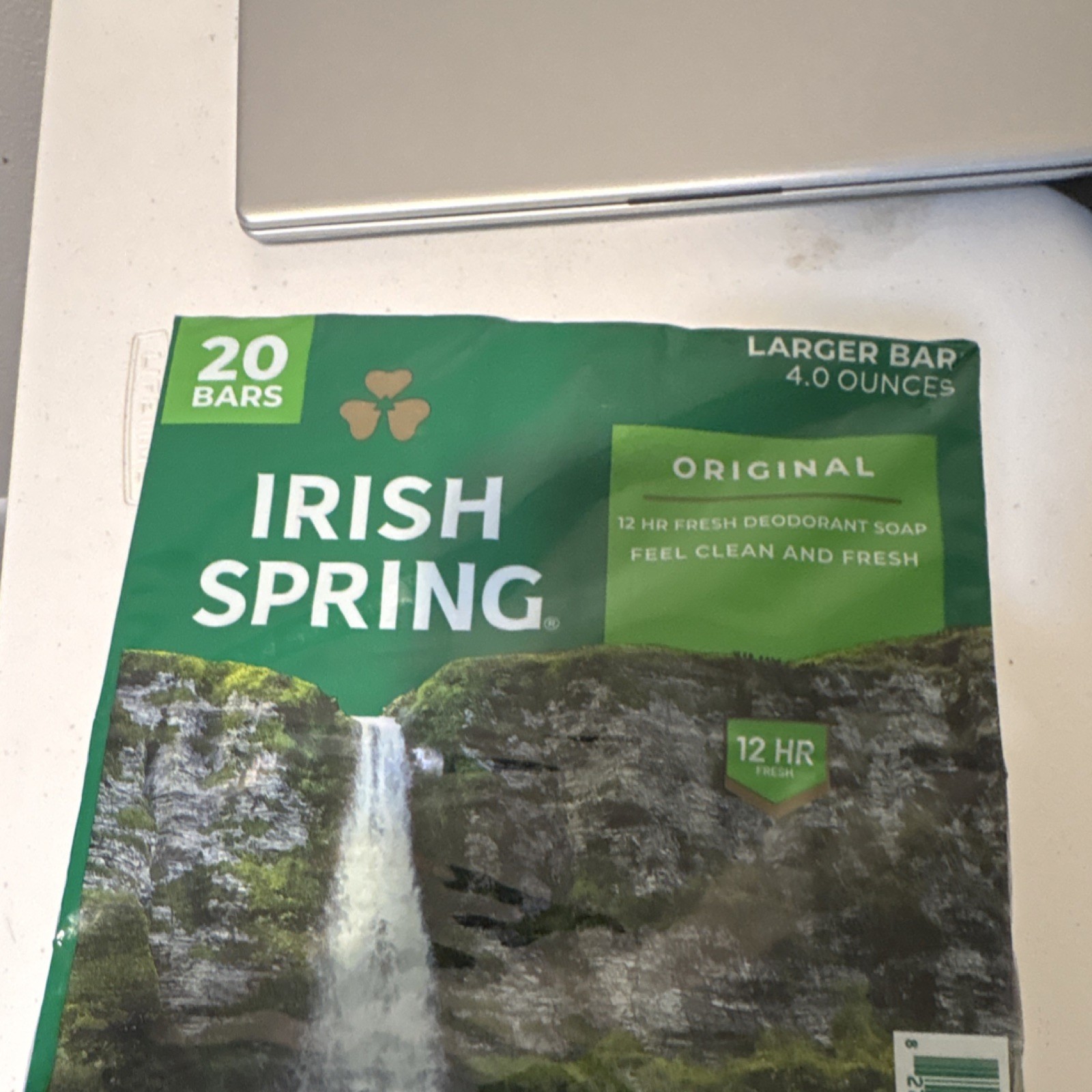 Irish Spring Original Deodorant Soap 20 Bars Larger Bar Green 4.0 Ounces