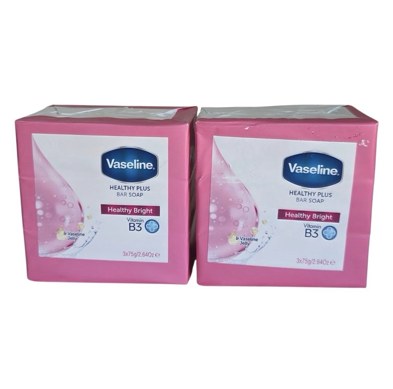 Vaseline Healthy Plus Bar Soap Vitamin B3 Moisturizing 3x75g Healthy Bright