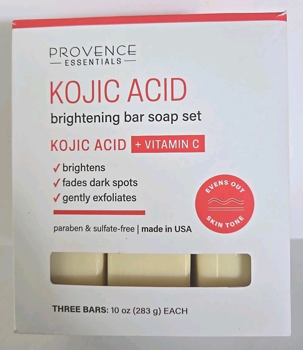 Provence Essentials Kojic Acid + vitamin c – Bar Soap Set 3 Pack 10 Oz Each