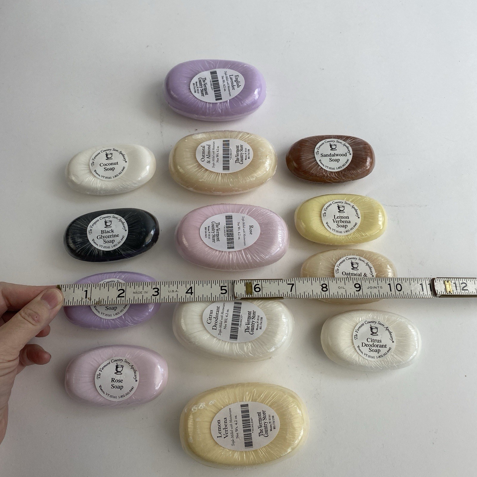Vermont Country Store Bar Soap Lot Of 5 4.2 oz & 8 1.8 oz Apothecary 13 New
