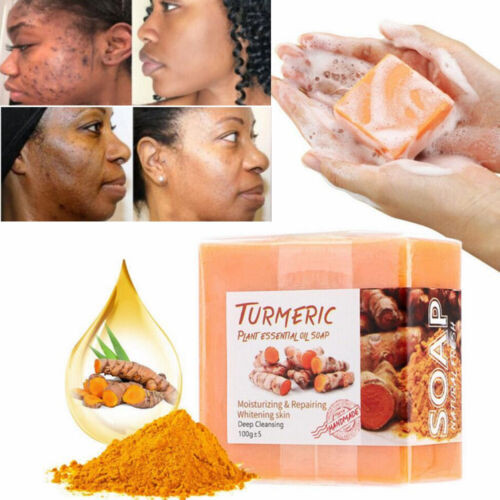 Tumeric Soap Skin Whitening Dark Spots lightening Acne Brightening Turmeric 100g