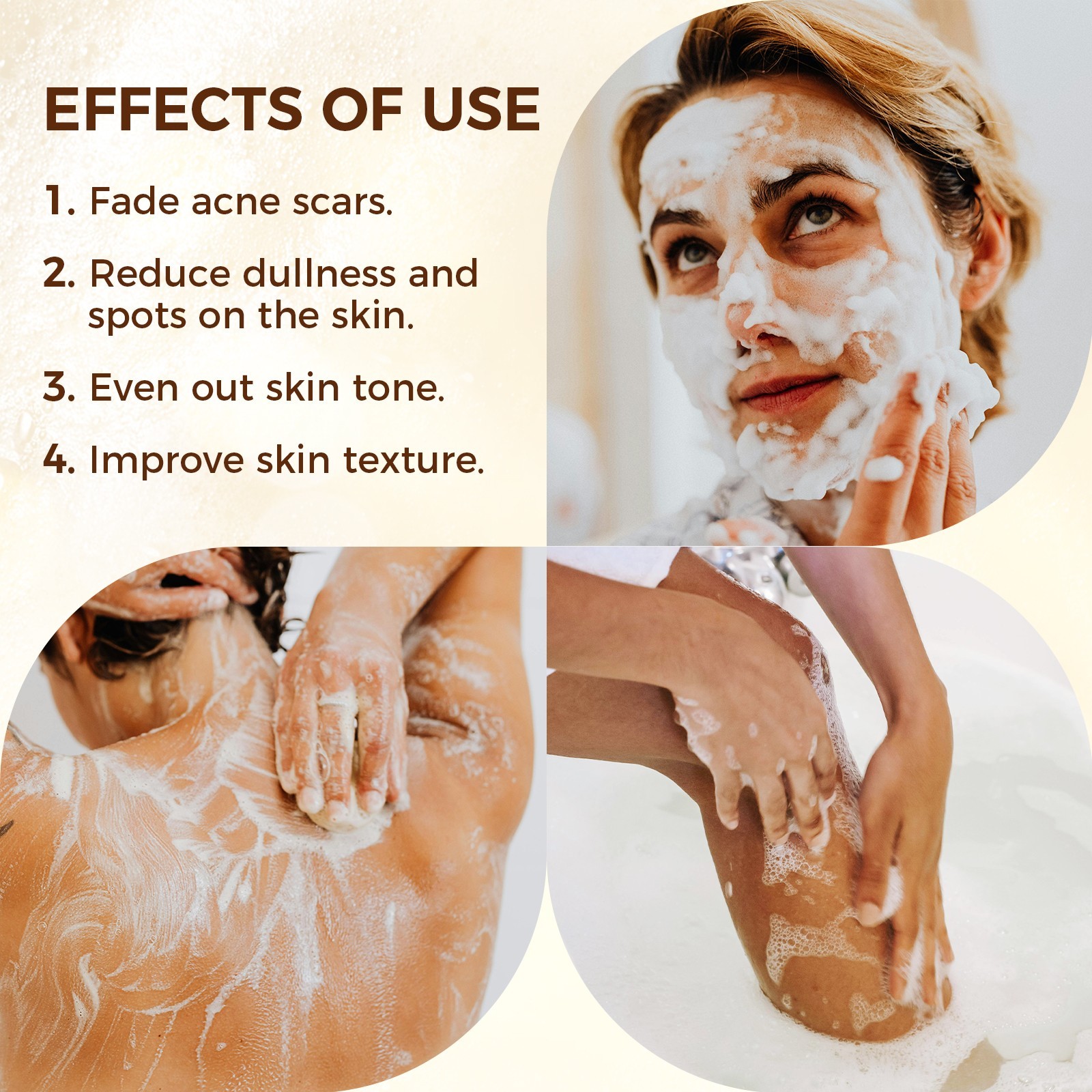 OUKEYA Turmeric Kojic Acid Soap, Skin Whitening Dark Spots lightening Acne 115g