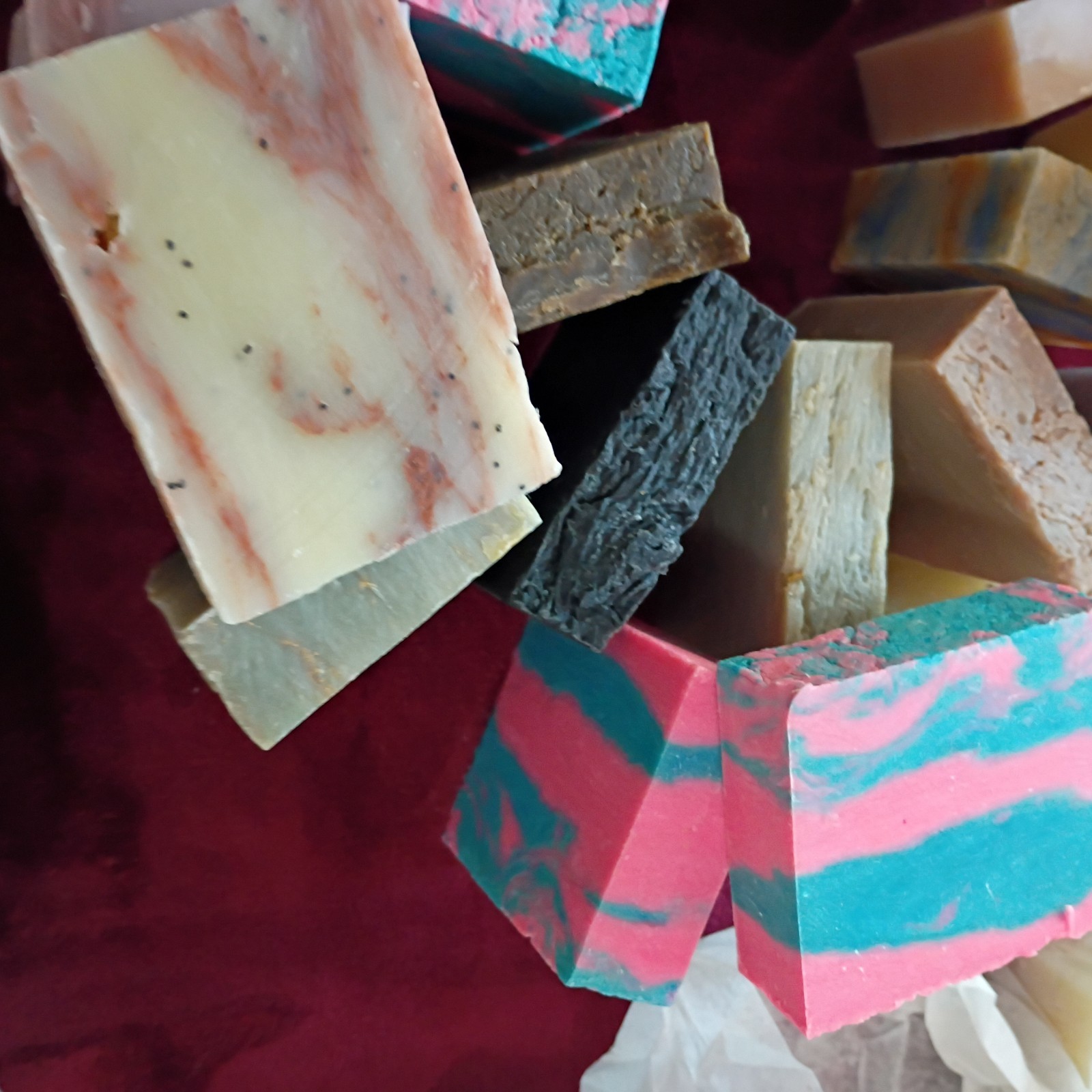 Handmade Lye Soap 6 Bars Natural Castile Organic Variety pack Gifts Camp Bath