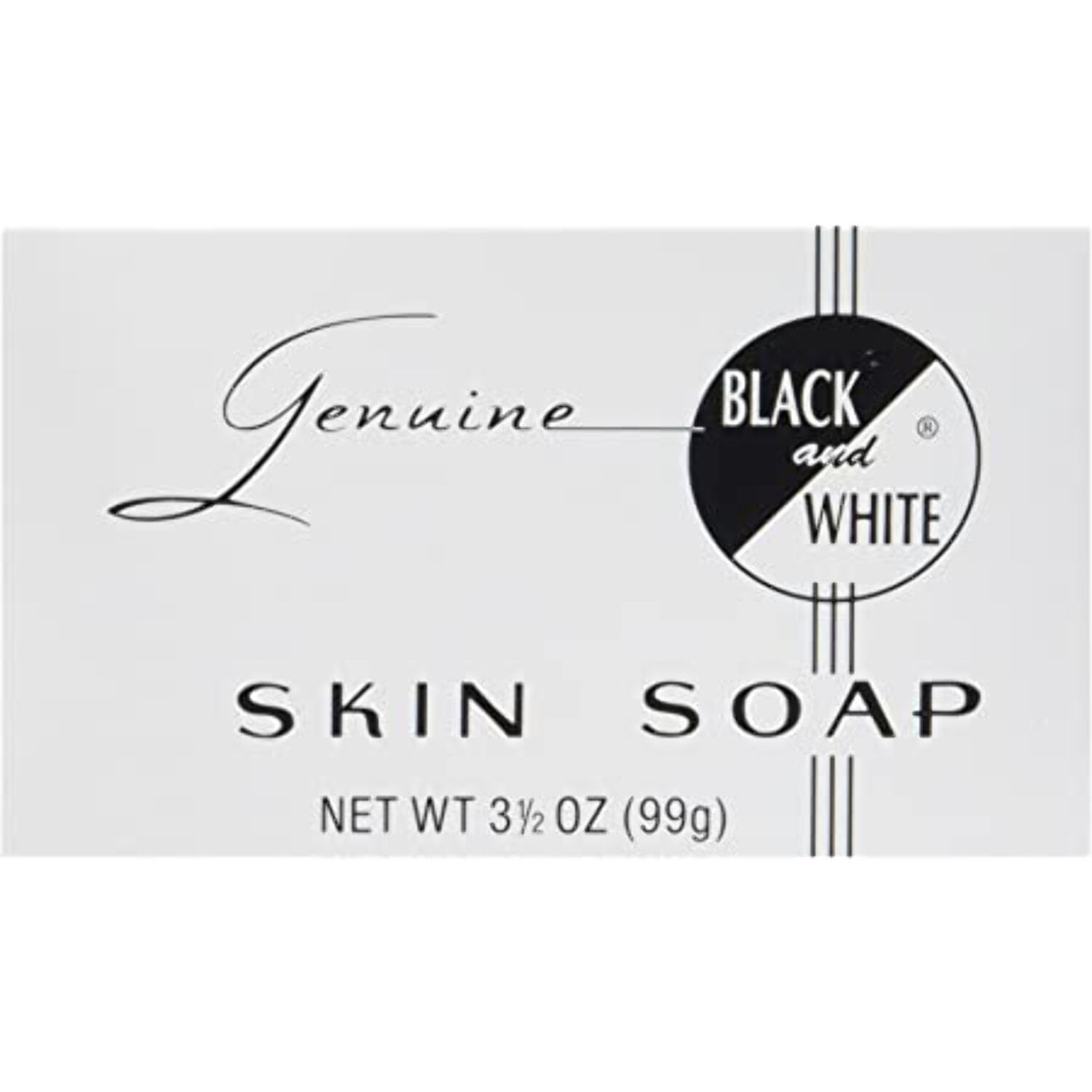 Black White – Genuine Skin Soap 3.5OZ .