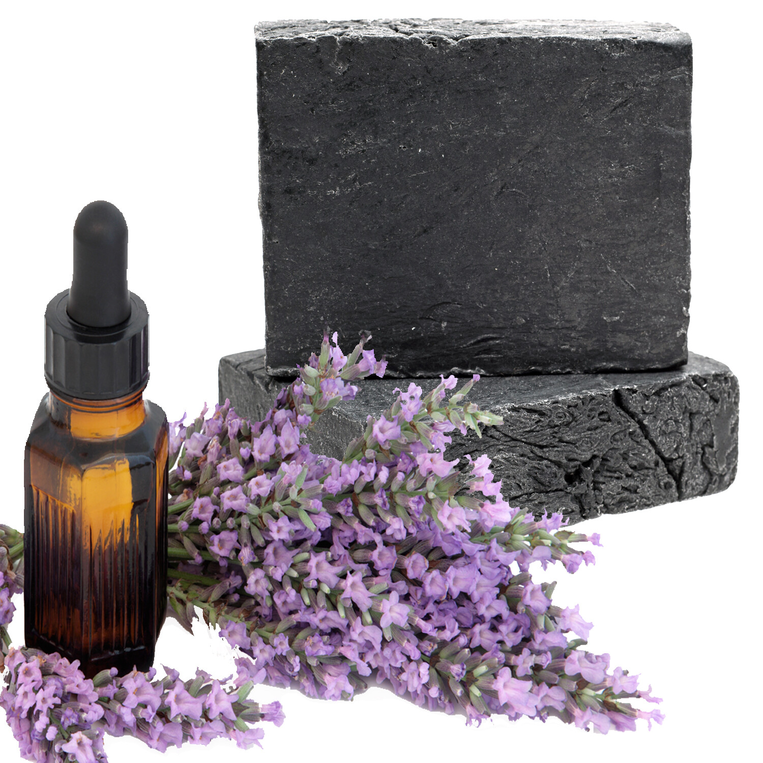 Lavender Charcoal Soap Bar – Natural Organic Handmade Exfoliating Soap