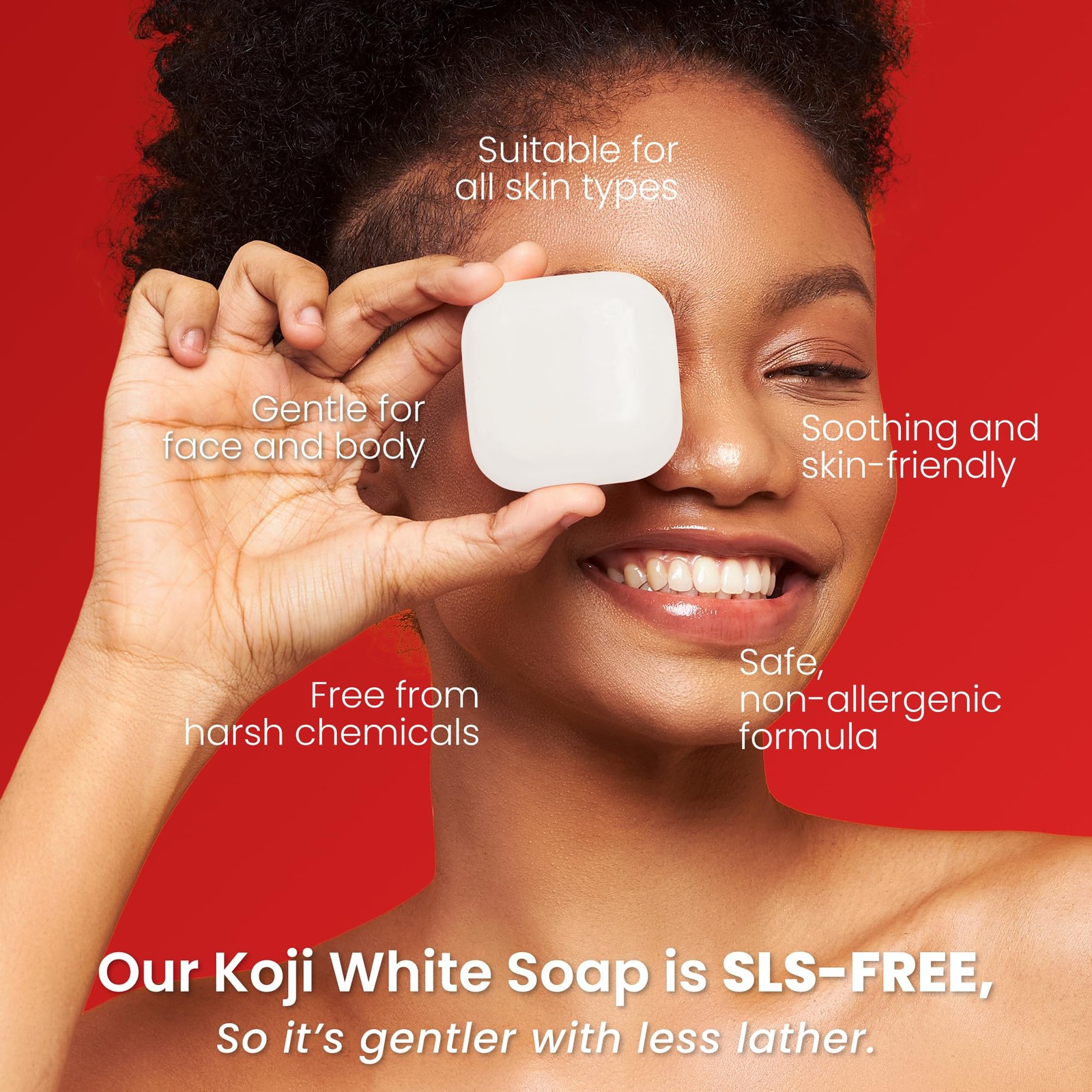 Koji White Kojic Acid & Glutathione Skin Brightening Soap for Body & Face