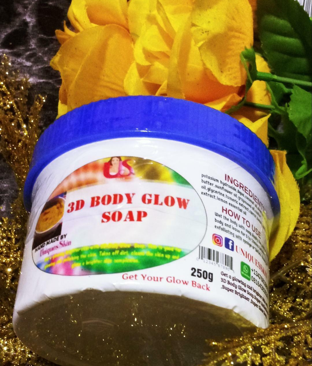 3D BODY GLOW SOAP [ FRUIT SOAP] 250g