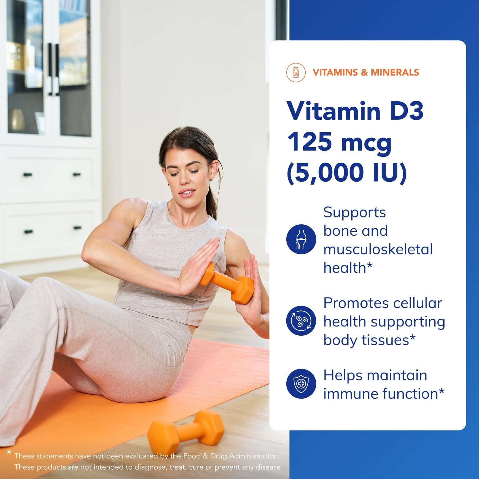 Pure Encapsulations Vitamin D3 125 mcg (5,000 IU) – 120 Count (Pack of 1)