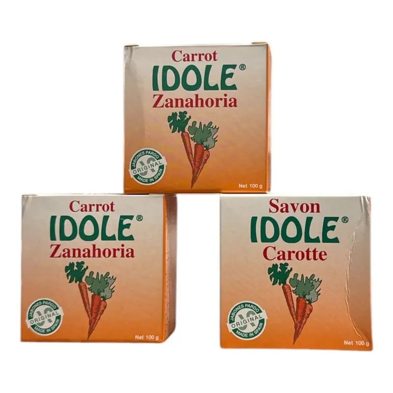 3 Pack IDOLE Carrot Soap 100g each Made In EU FREE SHIPPING