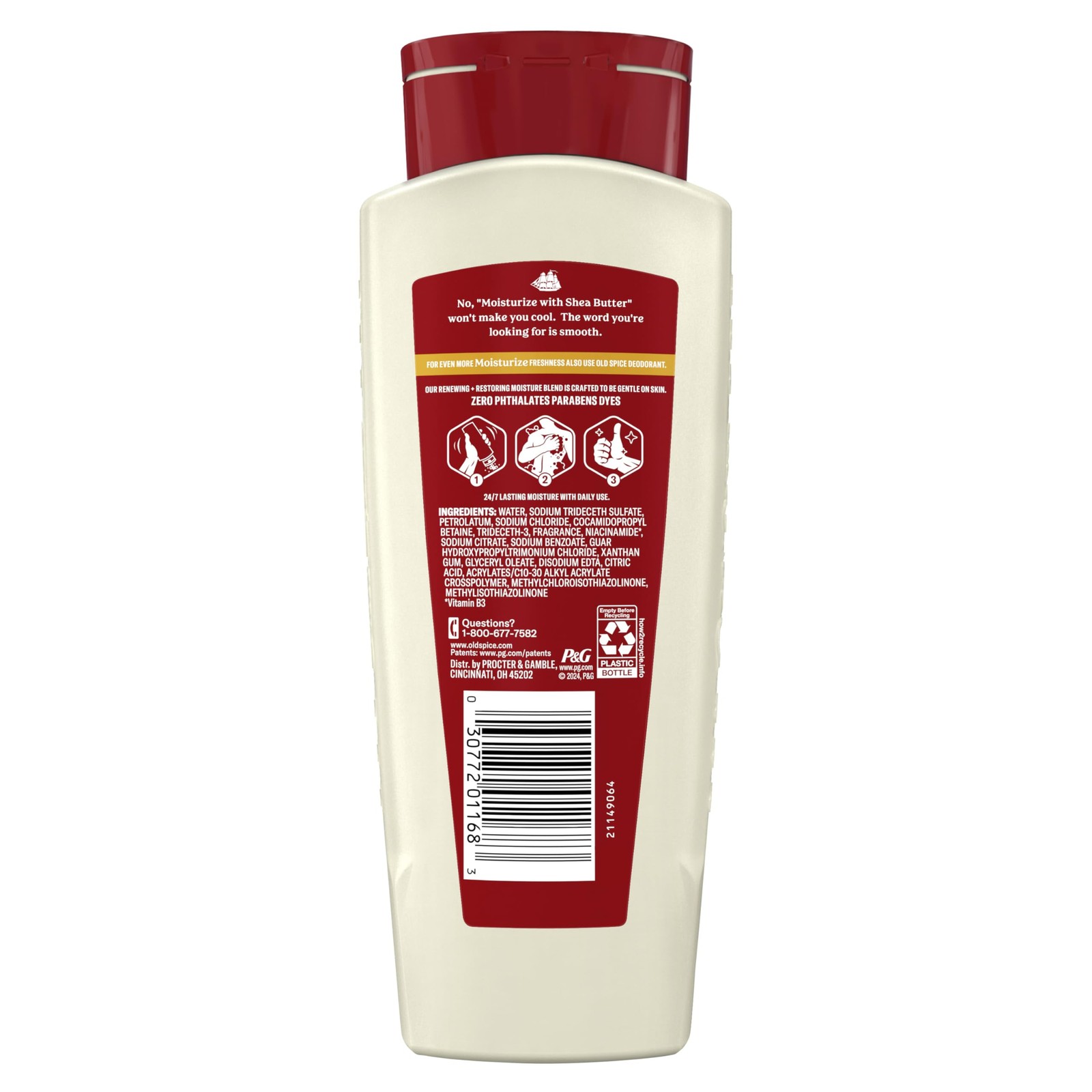 Old Spice Cleansing Body Wash for Men, 24/7 Shower Fresh 18 Fl Oz (Pack of 4)