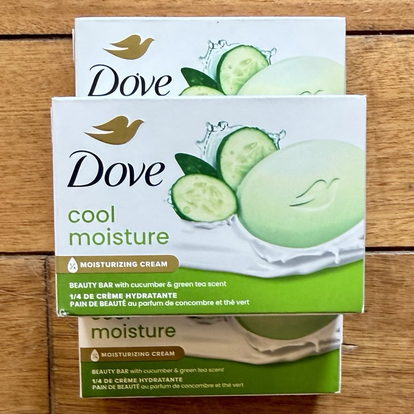 3 BARS – Dove Go Fresh Cool Moisture Cucumber Green Tea 3.75oz Bar Soap