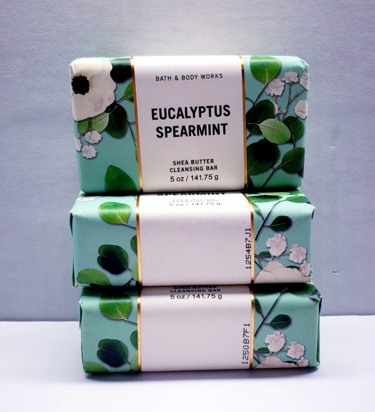 Bath & Body Works EUCALYPTUS SPEARMINT Shea Butter Cleansing Bar, 5 oz (3 pack)