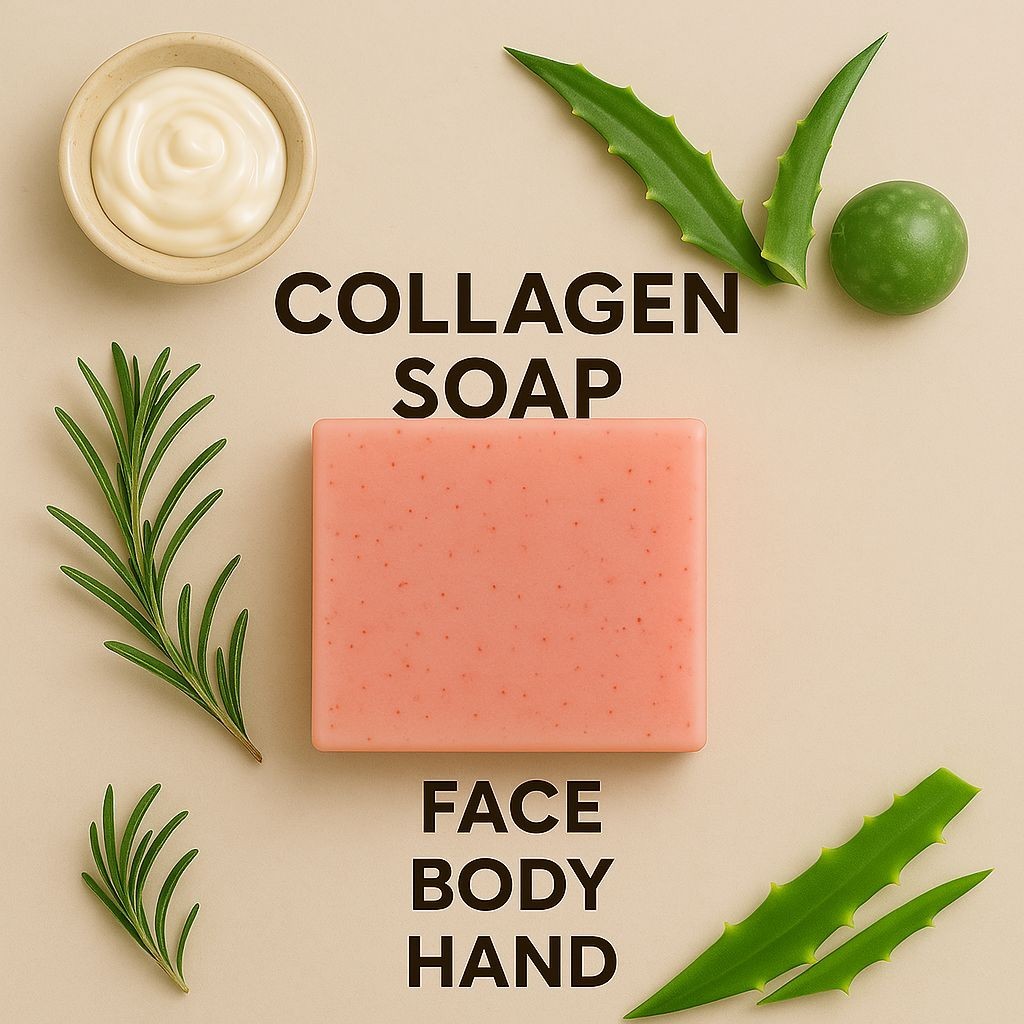 Collagen Soap 110g Face Body Acne Soap Cleansing Bar for Dark Spots Remover