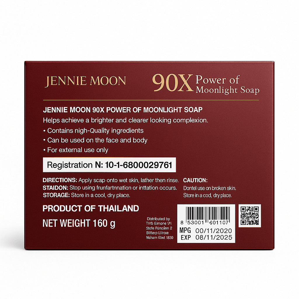 JENNIE MOON C 90X Moonlight Facial Soap 160g USA Seller